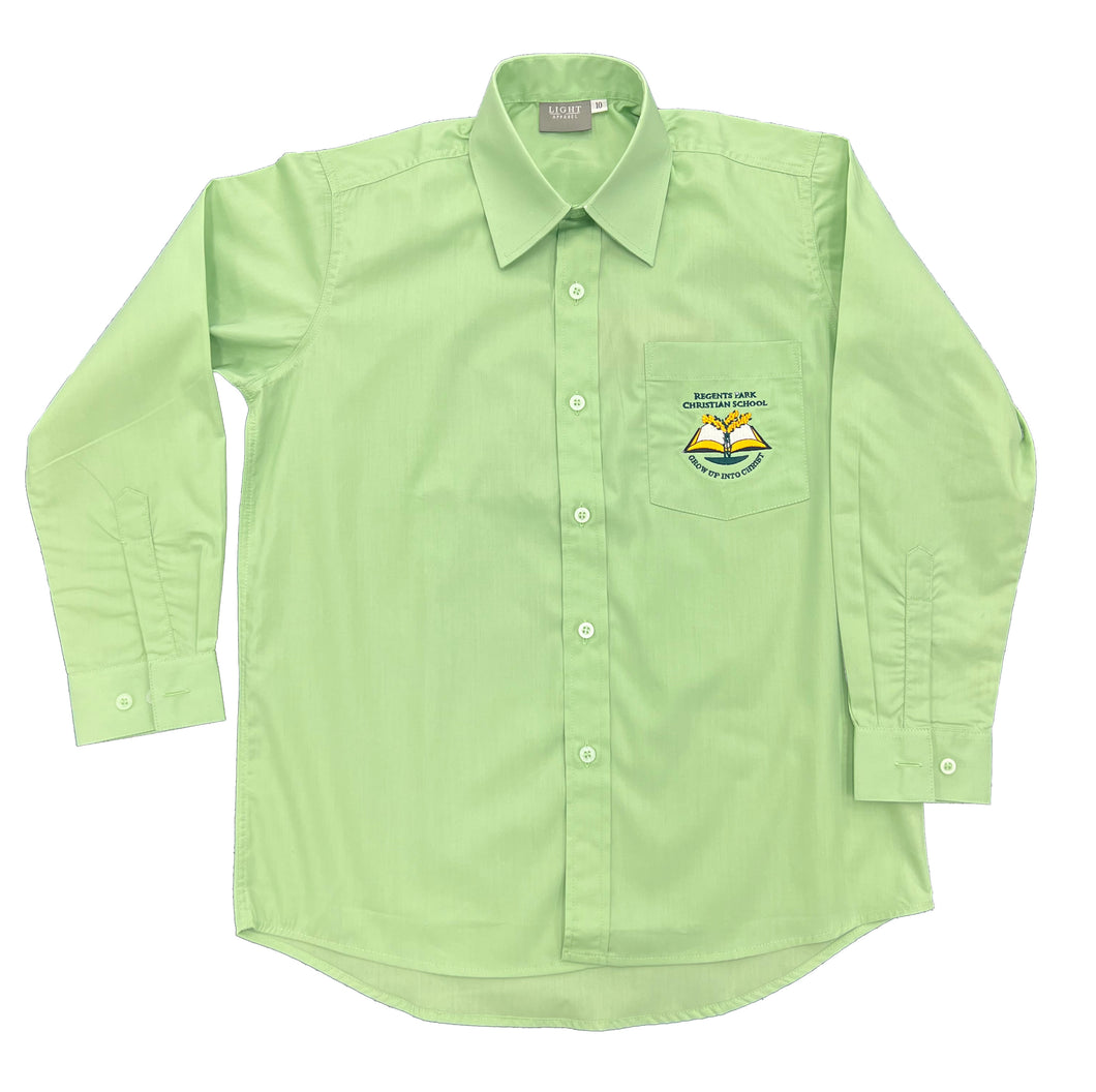 Boys Winter long sleeve green shirt