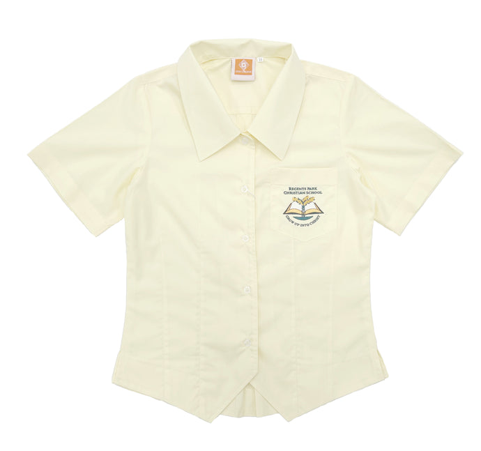 Girls Secondary lemon short sleeve blouse